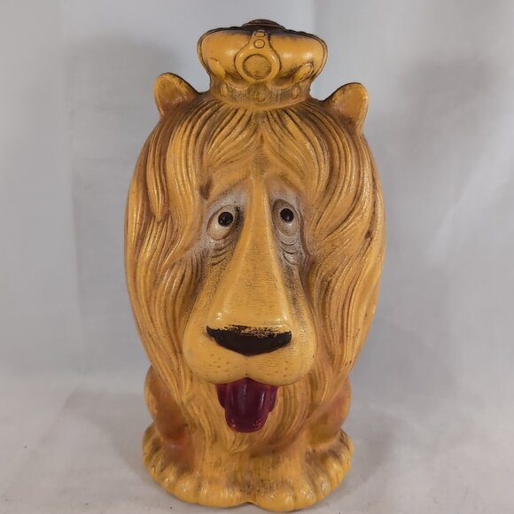Reliable Lippy Linus Lion Wizard of Oz Blow Mold Piggy Bank Vintage 12" Plastic - Picture 1 of 12